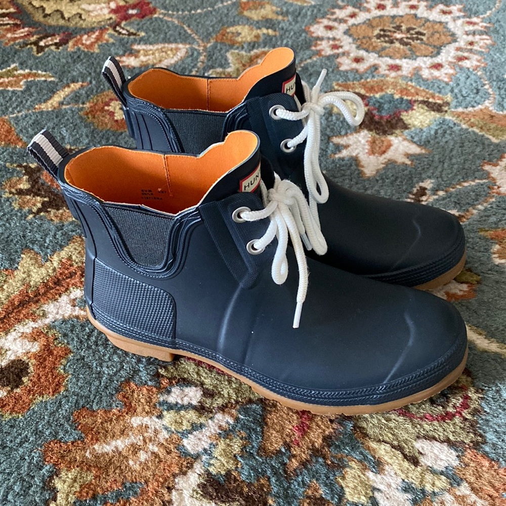 Hunter Sissinghurst Lace Up Ankle Boots